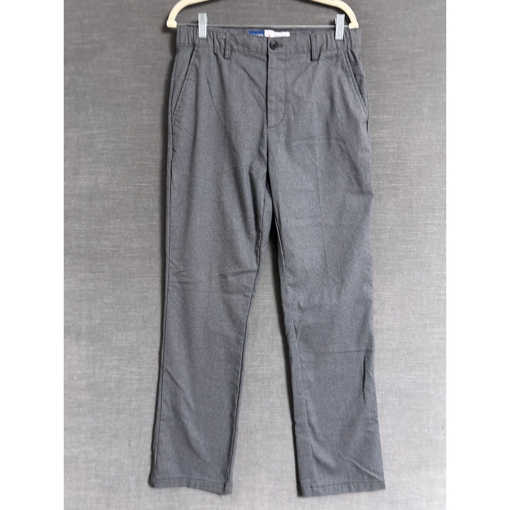 Old Navy Pants M Straight Grey Cotton Built-In Flex Chino Drawstring Casual Gorp